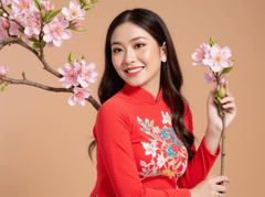Con gái, cô gái, phụ nữ, áo dài, trang phục, Việt Nam, Tết, xuân, hoa đào (1)