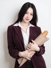 Cô gái, con gái, phụ nữ, học sinh, sinh viên, thực phẩm, bánh mì, quảng cáo, Việt Nam 3