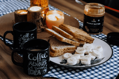 Cà phê, coffee, cà phê đen, cà phê pha máy, bánh mì , sandwich -TheDesignLady87