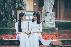 o dài, con gái, cô gái, girl, nữ, học sinh, sinh viên, student - ToanLe