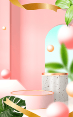 Thiên nhiên, hình nền, nền, background, hoa lá, núi, bục, podium - JustinYu 7