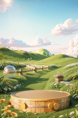 Thiên nhiên, hình nền, nền, background, hoa lá, núi, bục, podium - JustinYu