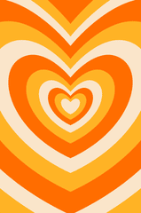 Hình nền, trái tim, heart, hình nền trái tim, y2k, retro, pink yellow, orange