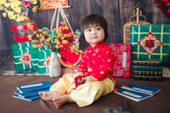 Em bé, con nít, trẻ em, con gái, girl, áo dài, Tết, Việt Nam - bongbabyhousevn