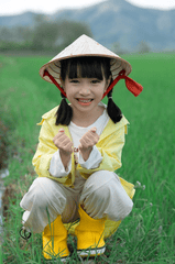 Em bé, trẻ em, con gái, girl, đồng ruộng, nông dân -  Jupilu 1