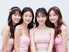 Con gái, cô gái, nữ, nhóm, tập thể, team, group, quảng cáo, model, người mẫu