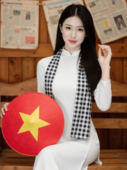 Áo dài, học sinh, sinh viên, con gái, cô gái, girl, phụ nữ, lá cờ, cờ, khăn rằn, Việt Nam, VietNam, Vietnamese 9