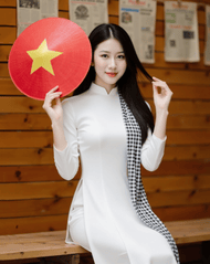 Áo dài, học sinh, sinh viên, con gái, cô gái, girl, phụ nữ, lá cờ, cờ, khăn rằn, Việt Nam, VietNam, Vietnamese 10