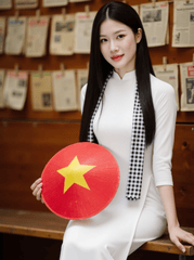 Áo dài, học sinh, sinh viên, con gái, cô gái, girl, phụ nữ, lá cờ, cờ, khăn rằn, Việt Nam, VietNam, Vietnamese 11