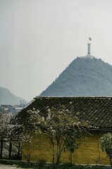 Cột cờ Lũng Cú, Lung Cu Flagpole, Hà Giang, Cờ Việt Nam, Nhà truyền thống, Traditional house, Núi, Mountain, Landscape - Hac Hai