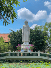 Tượng Phật, Buddha statue, chùa, Việt Nam, pagoda, hồ sen, lotus pond, hoa, flowers - Phát Võ