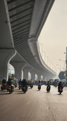 Xe máy, motorbikes, cầu vượt, overpass, người đi xe máy, motorcyclists, Hồ Chí Minh, Ho Chi Minh City, Vietnam, Việt Nam - VINVIVU ®