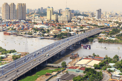 Thành phố, city, Sài Gòn, Saigon, đô thị, urban landscape, sông và cầu, river and bridge,- Quangpraha
