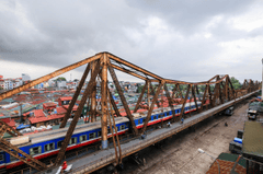 Cầu Long Biên,Hà Nội, Tàu hỏa, Cầu sắt cổ, Bridge, hình nền, nền, background- Quangpraha