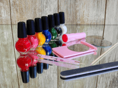 Sơn móng, nail polish, kim tuyến chai thủy tinh, glass bottle, thẫm mỹ - Bru-nO