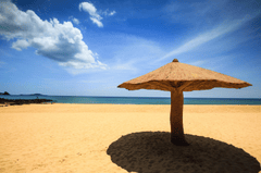 Biển, dù, bầu trời, Sea, umbrella, sky- Quangpraha
