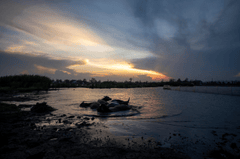 Sông, hoàng hôn, sunset, biển, sea, hình nền, river, nền, background -trilemedia