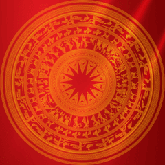 Trống đồng, Việt Nam, nền đỏ, đỏ, cờ, bronze drum, Vietnam, red background, red, flag, hình nền, background