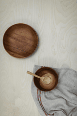 Dĩa gỗ, wooden plate, muỗng gỗ, container, bát gỗ, wooden bowl, kitchen, dụng cụ bếp - Cup of Couple