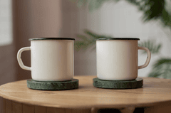 Cốc sứ, ly, white, trắng, ceramic mug, tray, khay, minimalism, tối giản - KATRIN BOLOVTSOVA 2