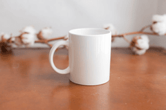 Cốc sứ, ly, white, trắng, ceramic mug, nâu, brown, minimalism, tối giản - KATRIN BOLOVTSOVA 1