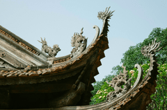 Chùa, pagoda, mái ngói, tiled roof, rồng, dragon,truyền thống, traditional, Việt Nam, Vietnam, điêu khắc, sculpture, cổ kính, ancient - HONG SON