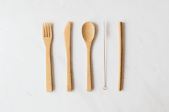 Spoon muỗng gỗ, dao gỗ, nĩa gỗ, ống hút, wooden knife, wooden fork, straw, dụng cụ bếp, kitchen - Georgie Devlin