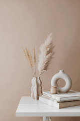 Cỏ lau, pampas grass, dried flower, hoa khô, ceramic vase, lọ gốm, home decor, trang trí, minimalism, tối giản - Kaboompics.com 1