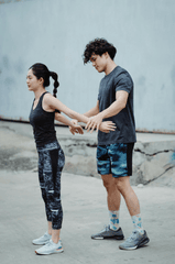 Thể dục, giãn cơ, stretching, gworkout, tập luyện, warmup, khởi động, exercise, bài tập, couple, cặp đôi, fitness, sức khỏe -  Ketut Subiyanto 5