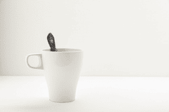 Cốc sứ, ceramic mug, white, trắng, minimalism, tối giản -  Evgeniy Alekseyev
