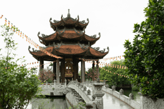 Chùa Nôm, Nom pagoda, Hưng Yên, Hung Yen, ao sen, lotus pond, cầu, bridge, đình, pavilion - Viet Vietz