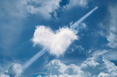 Cloud, mây, sky, bầu trời, heart, blue, xanh da trời, nature, thiên nhiên, background, hình nền - ELG21