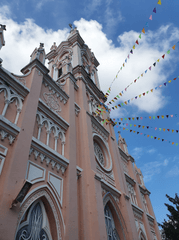 Nhà thờ, church, tòa nhà, building, quốc kỳ, Việt Nam, thành phố, city, Hồ Chí Minh, đường phố,  street - sprito23