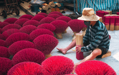 Làm nhang, làng nghề, người dân, nhang, making incense, craft village, people, incense-lehuudat 1
