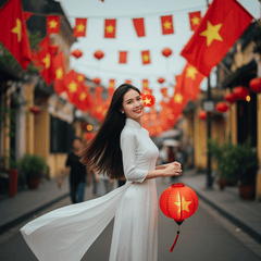 An emotionally charged cinematic scene photographed amid the ancient streets of...