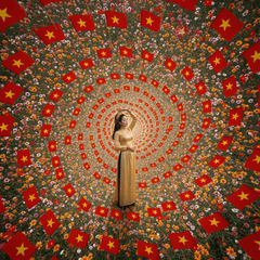 A surreal yet harmonious composite image crafted with artistic precision,...