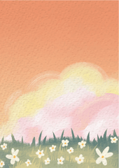 Watercolor, màu nước, hoàng hôn, sunset, hoa, flower, hình nền, background