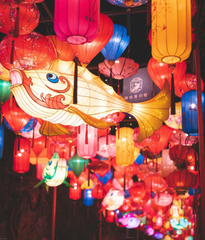 Trung thu, mid autumn, lồng đèn, lantern, ánh sáng, đèn lồng cá, festival lights, lễ hội truyền thống, traditional festival -  Cz Jen