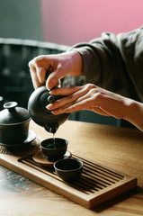 Ấm trà, tea pot, tea cups, tách trà, tea ceremony, trà đạo, wooden table, bàn gỗ - Ivan Samkov