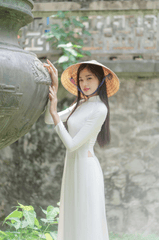 Cô gái, con gái, thiếu nữ, girl, Việt Nam, áo dài, nón lá, truyền thống, traditional - Tuấn Kiệt Jr. 1