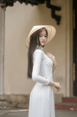 Cô gái, con gái, thiếu nữ, girl, Việt Nam, áo dài, nón lá, truyền thống, traditional - Tuấn Kiệt Jr. 2