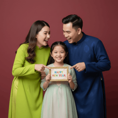 Gia đình, bố mẹ và con, Việt Nam, áo dài, truyền thống, family, parents and children, Vietnam, ao dai, traditional