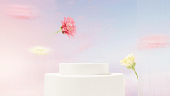 Hình nền, background, nền, cỏ, bãi cỏ, hoa, flower, pink, purple, bệ đỡ, podium, quảng cáo