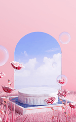Podium, bệ, bệ đỡ, quảng cáo, sân khấu, stage, màu hồng, pink, nền, hình nền, background 5