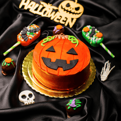 Bánh kem, bánh sinh nhật, bí đỏ, lễ hội hóa trang, không khí halloween, cake, birthday cake, pumpkin, carnival, halloween atmosphere - J.Fin