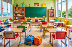 Lớp học, trường học, bàn ghế, học tập, dụng cụ học tập, giáo dục, classroom, school, desks and chairs, study, school supplies, education - J.Hen 2