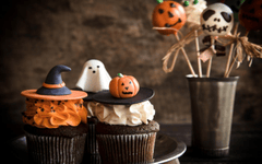 Bánh kem, bàn tiệc, lễ hội hóa trang, không khí halloween, cake, party table, carnival, halloween atmosphere - Amster 8