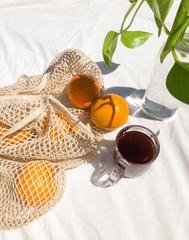 Chanh, quýt, cam, trái cây, giỏ lưới, giỏ, lemon, orange, tangerine, fruit, mesh basket, basket- Megha Lad 1