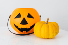 Bí đỏ, giỏ bí đỏ, trang trí lễ hội halloween, kinh dị, pumpkin basket, halloween decoration, horror  - pixabay 1