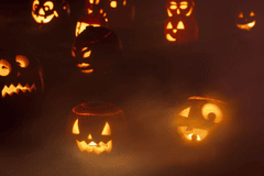 Bí đỏ, trang trí halloween, lễ hội, ánh đèn, đêm tối, điêu khắc, kinh dị, halloween decoration, festival, lights, dark, sculpture, horror  - pixabay 3
